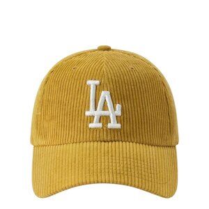 '47 Brand Los Angeles Dodgers Corduroy Strapback Baseball Hat Cap Yellow